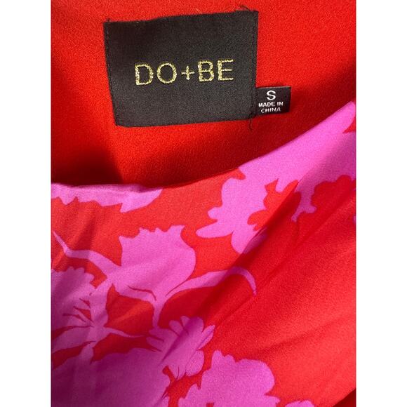 DO+BE Addicted To Love One Shoulder Midi Dress Pink & Magenta Size Small - Picture 11 of 12